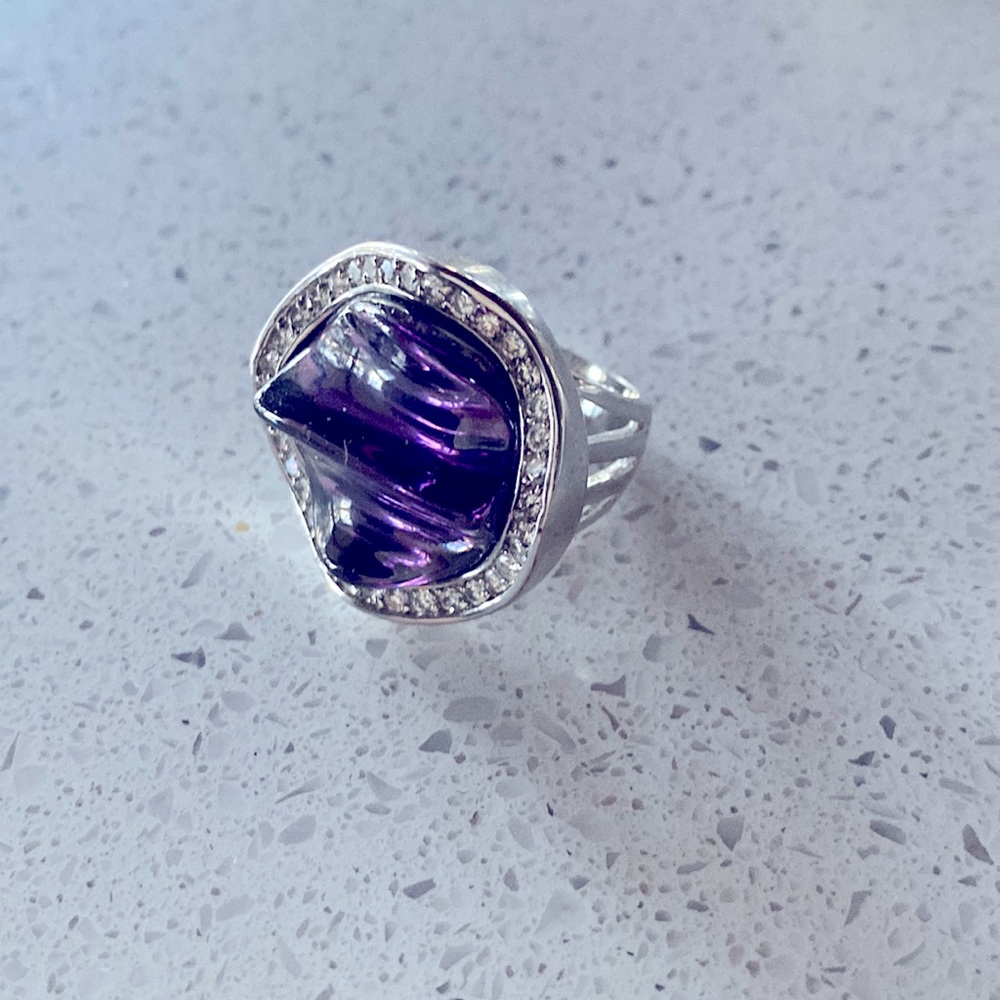 Swarovski fancy cut cocktail ring
